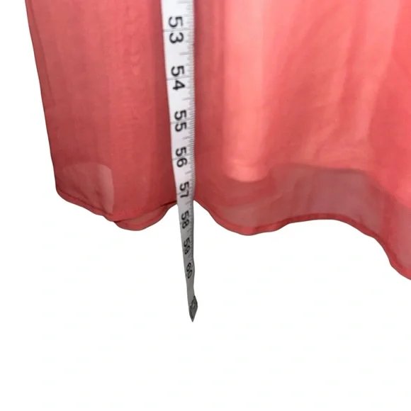 Two-tone White & Pink Long Dress LC Lauren Conrad Flowy Design Womens Size Small - Picture 3 of 4